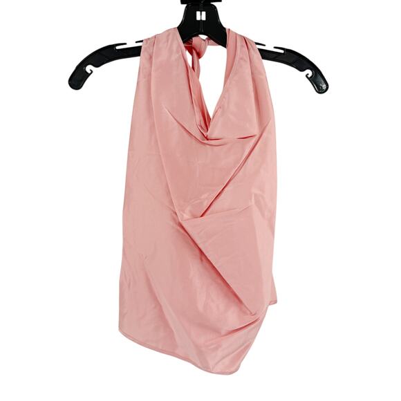 RAMY BROOK Top NEW Size M Harriet Silk Halter Tank Top Convertible Light Pink - Picture 6 of 8
